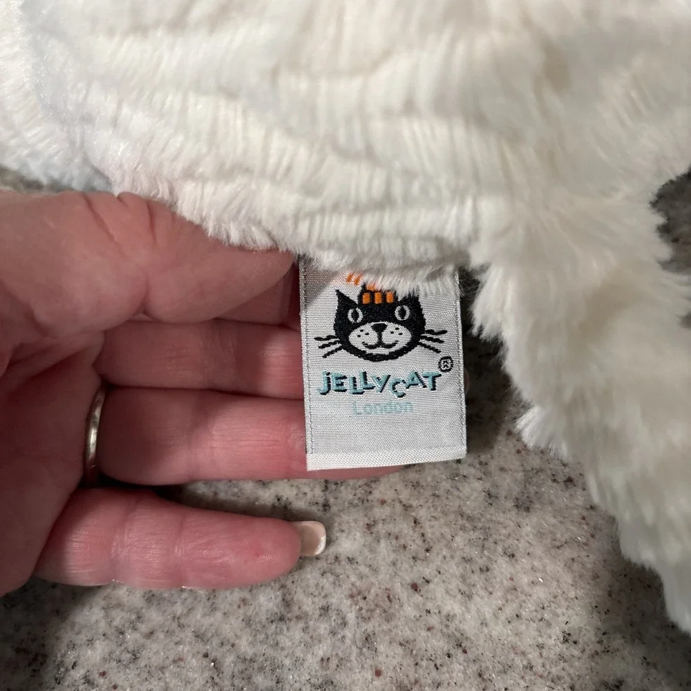 Jellycat Fuddlewuddle Kitty Kitten White Cream Plush Cat Pink Nose  8